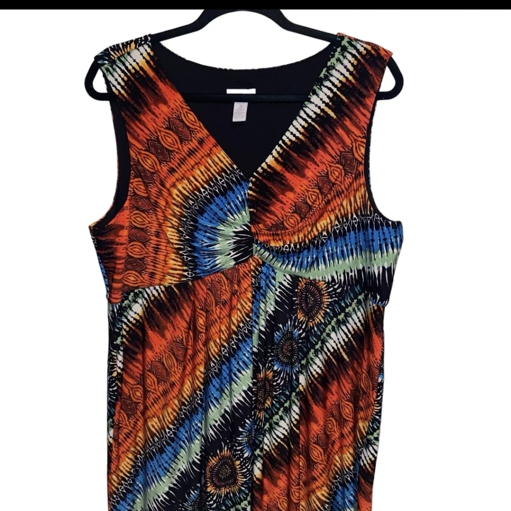 Chico's sz. Xlarge colorful maxi dress
